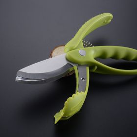 Kitchen  Vegetable Salad Scissors Double Edge Serrated