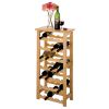 Wood Napa 28-Bottle Compact Sized Wine Rack, Natural Finish