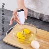 White Electric Egg Beater Milk Frother For Coffee Household Kitchen Mini Stainless Steel Coffee Milk Tea Blender