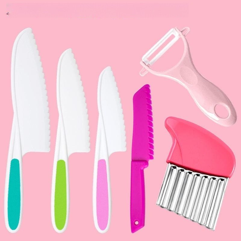 Wave Cutting Board Plastic Fruit Knife Set Wave Cutting Board Plastic Fruit Knife Set
