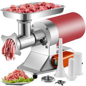 Home And Commercial Stainless Steel  Electric Meat Grinder W/2 Blade (Color: Red)