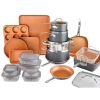 32 Piece Cookware Set, Bakeware and Food Storage Set, Nonstick Pots and Pans